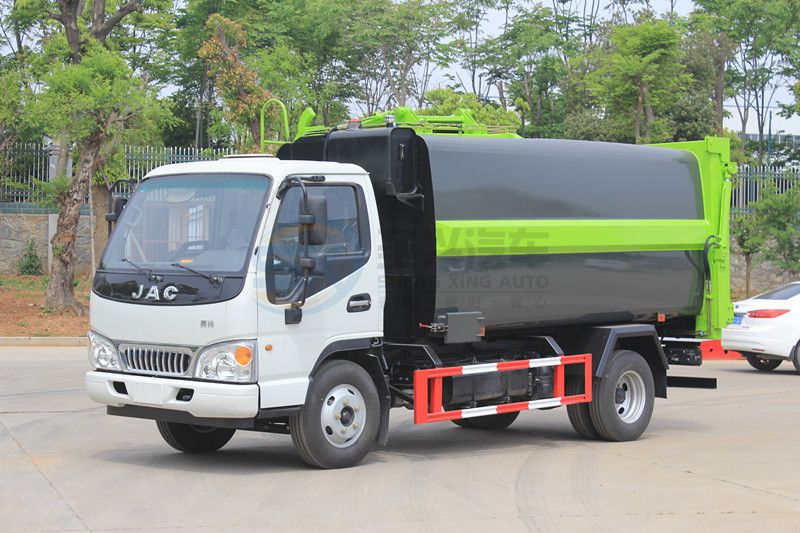 升級版江淮康玲壓縮式掛桶垃圾車