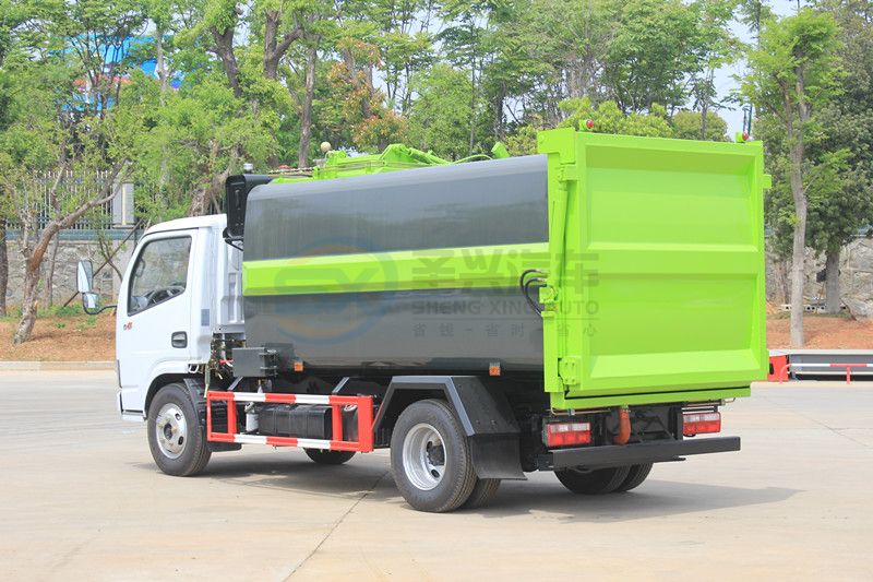 藍牌7.5方東風多利卡壓縮式掛桶垃圾車 藍牌7.5方東風多利卡壓縮式掛桶垃圾車