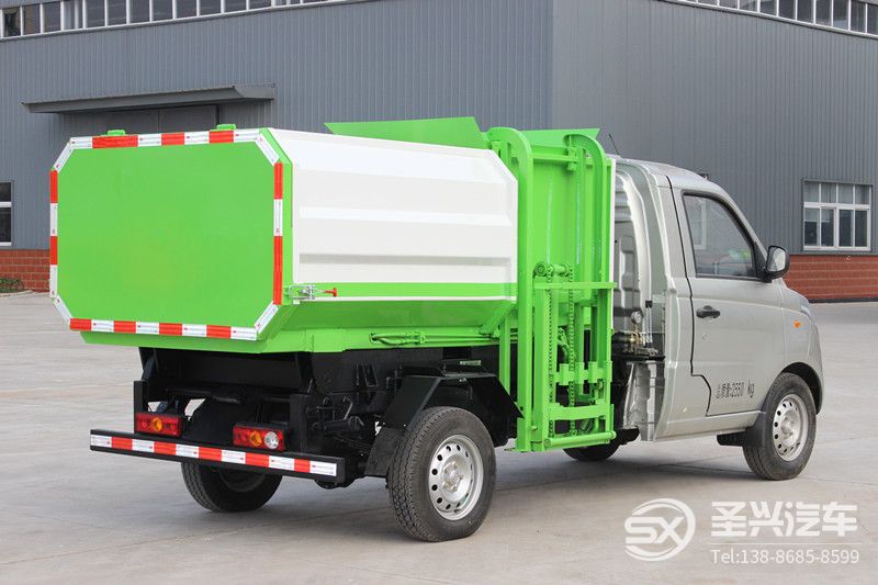 福田伽途3方側(cè)裝掛桶自卸式垃圾車(藍(lán)牌) 福田伽途3方側(cè)裝掛桶自卸式垃圾車(藍(lán)牌)