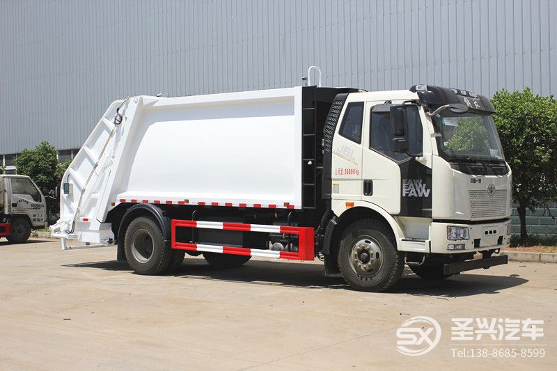 解放J6L后裝12方壓縮式垃圾車