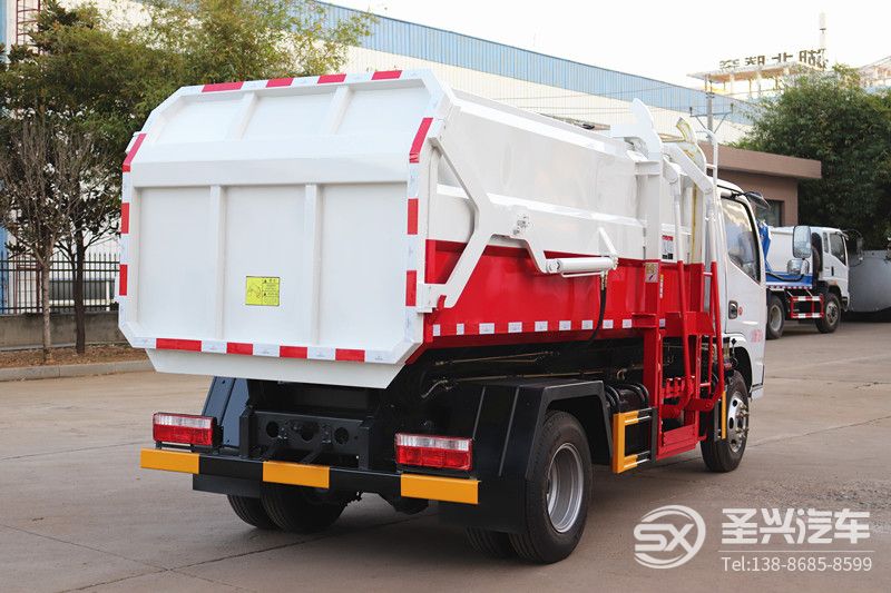國(guó)六-東風(fēng)福瑞卡5方側(cè)裝掛桶垃圾車