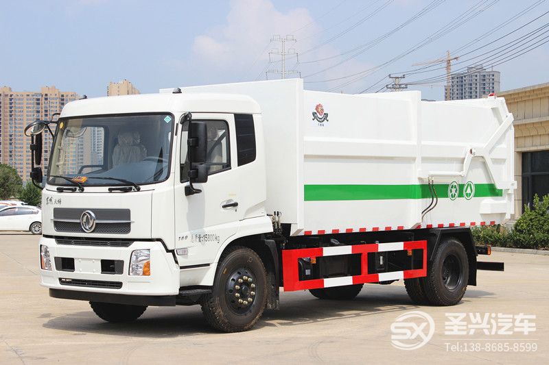 東風(fēng)天錦對(duì)接式壓縮垃圾轉(zhuǎn)運(yùn)車  