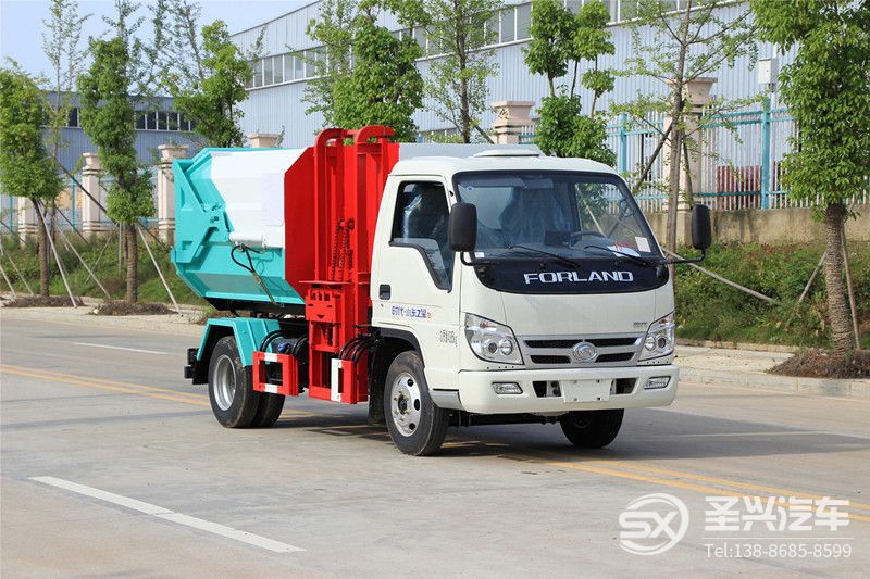 福田時(shí)代4方側(cè)裝掛桶垃圾轉(zhuǎn)運(yùn)車