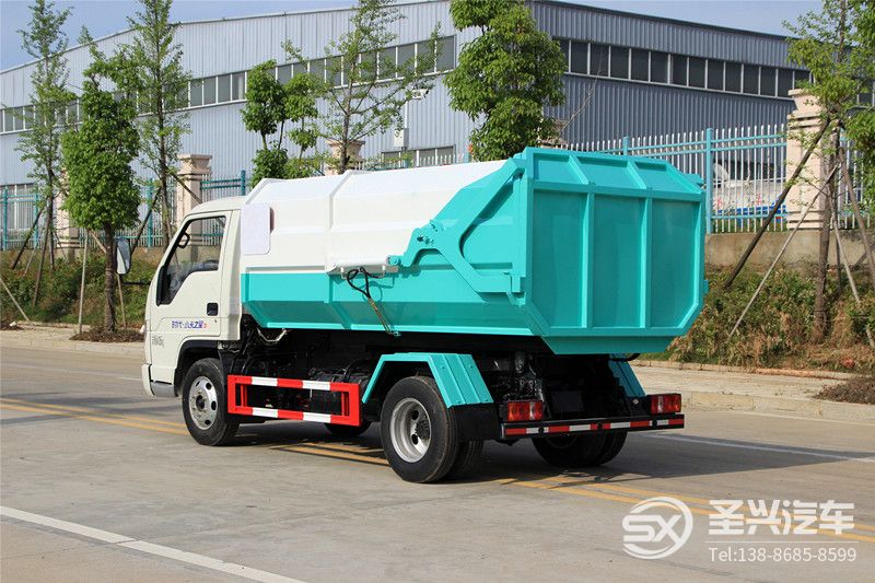 福田時(shí)代4方側(cè)裝掛桶垃圾轉(zhuǎn)運(yùn)車(chē)
