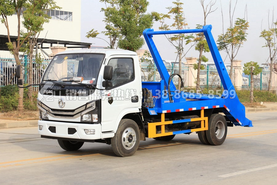 國六-東風多利卡3噸擺臂垃圾車