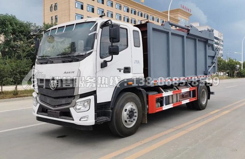 國(guó)六北汽福田歐馬可無(wú)泄漏壓縮式垃圾車(chē)