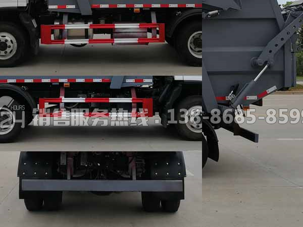 國(guó)六福田歐馬可后翻桶無(wú)泄漏壓縮垃圾車(chē)