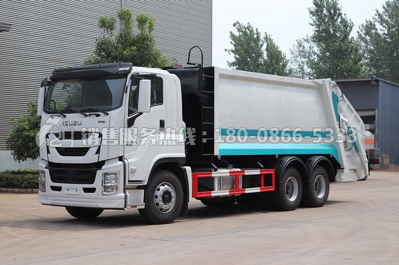 國六-慶鈴巨咖后雙橋壓縮垃圾車20方