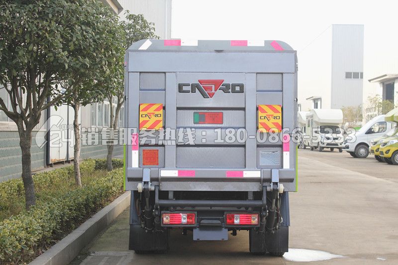 長安密封垃圾桶收集車-帶尾板