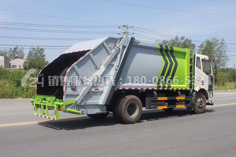 國(guó)六-解放J6L后裝14方壓縮式垃圾車