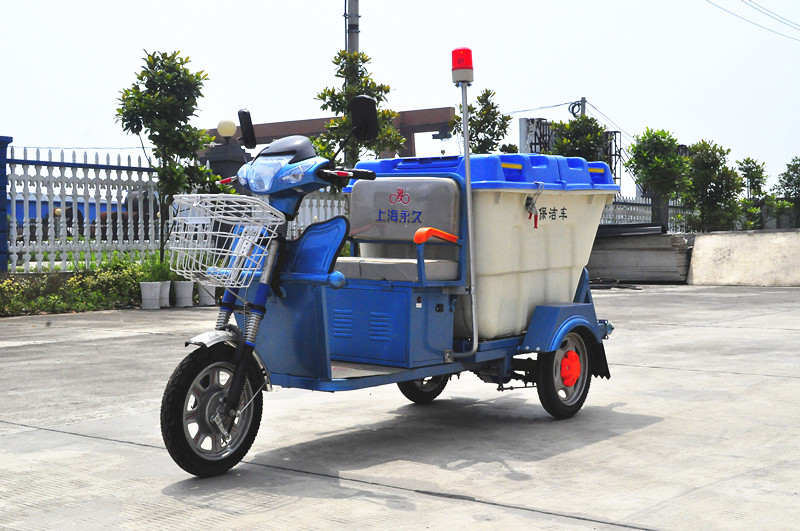 電動三輪垃圾收集車后翻倒式
