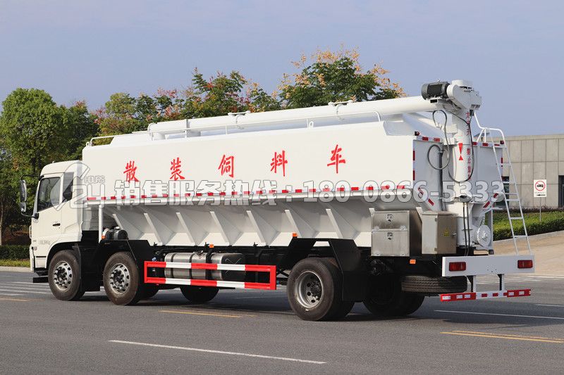 東風(fēng)天錦前四后四散裝飼料車30立方