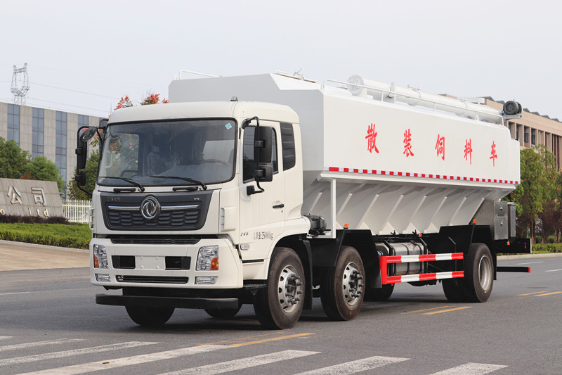 東風(fēng)天錦前四后四散裝飼料車30立方