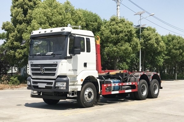 陜汽軒德X3后雙橋勾臂垃圾車 20方